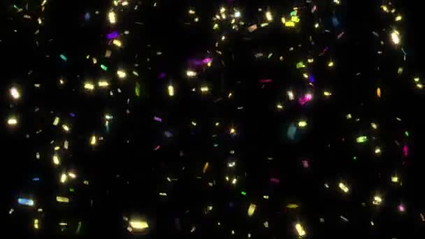 Animatie Van Vakantie Confetti Vallen Met Alpha Matte — Stockvideo