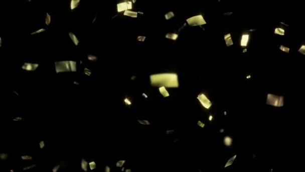 Animation de confettis de vacances tombant avec alpha mat 