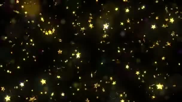 Анимация Праздничных Конфетти Упавших Альфа Матэ — стоковое видео