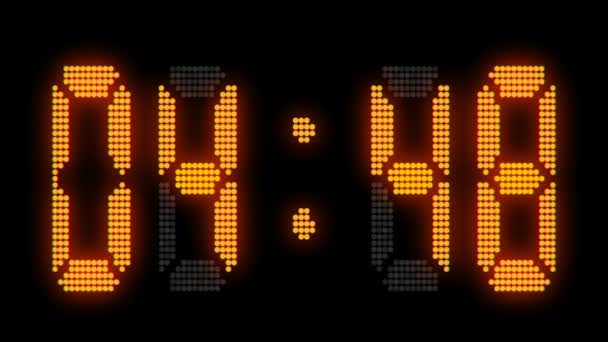 Contagem Regressiva Relógio Digital Display Lcd — Vídeo de Stock
