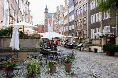 Sokaklar Gdansk tarihi merkezi