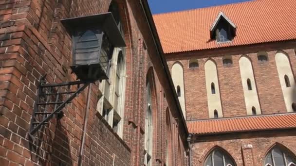 Gotický Hrad Teutonských Rytířů Marienwerder Kwidzyn — Stock video