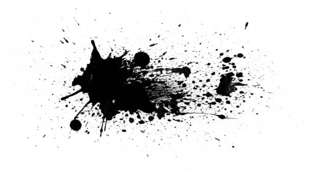 黑色墨水滴在白色背景上 — 图库视频影像