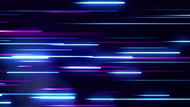 Baisse des lignes lumineuses, fond d'animation abstrait. Boucle sans couture 