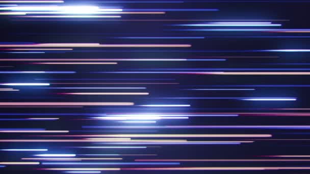 Baisse des lignes lumineuses, fond d'animation abstrait. Boucle sans couture 