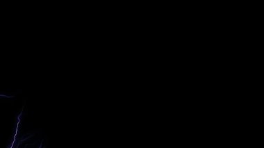 Şimşek çakma siyah arka plan üzerinde ayarlayın