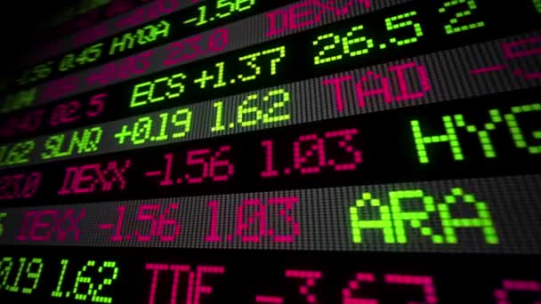 Bourse Ticker Données Numériques Pas Vrai Nom Des Entreprises — Video