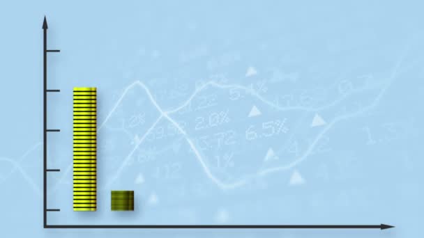 Stapeldiagram Diagram Diagramanimering — Stockvideo