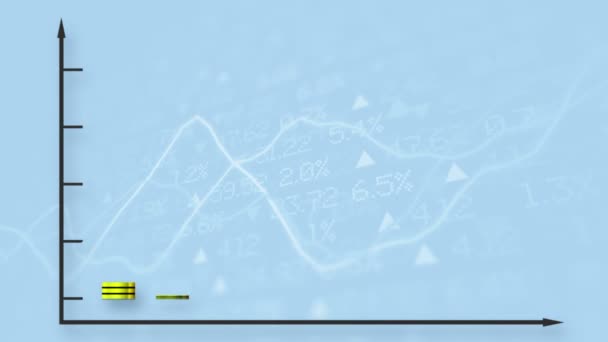 Diagrama Gráfico Barras Animación — Vídeos de Stock