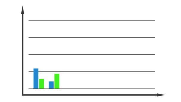 Çubuk Grafik Grafik Diyagram Animasyonu — Stok video