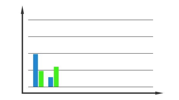 Bar Graph Chart Diagram Animation — Stock Video