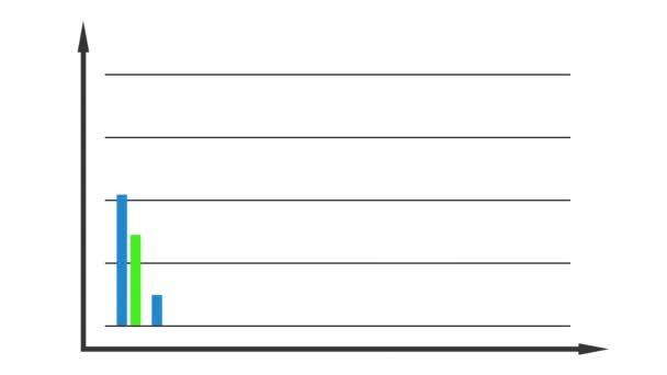 Diagrama Gráfico Barras Animación — Vídeos de Stock