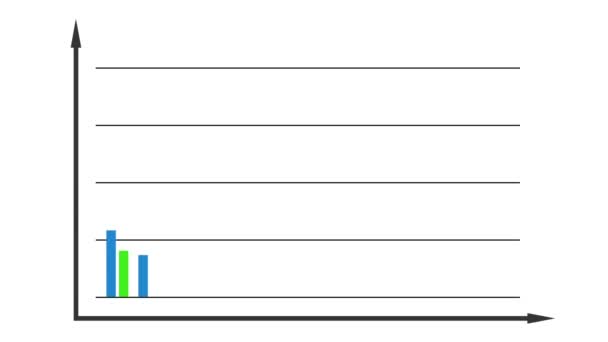 Stapeldiagram Diagram Diagramanimering — Stockvideo