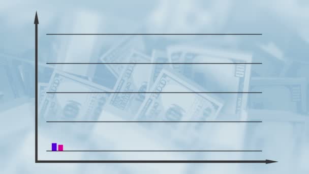 Diagrama Gráfico Barras Animación — Vídeo de stock