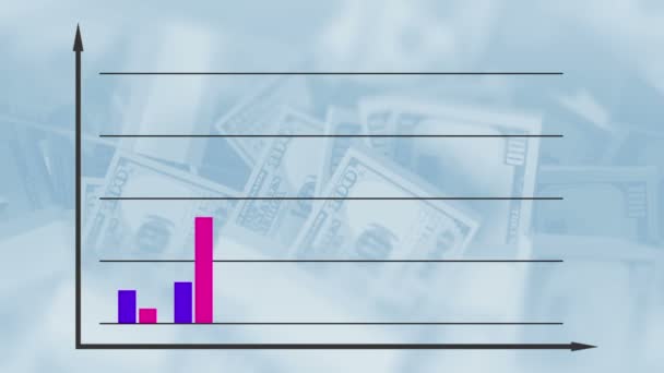 Bar Graph Chart Diagram Animation — Stock Video