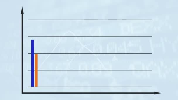 Gráfico Barras Gráfico Diagrama Animação — Vídeo de Stock