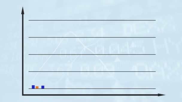 Bar Graph Diagramon Ábra Animáció — Stock videók