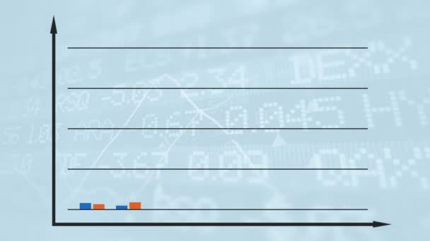 Gráfico Barras Gráfico Diagrama Animação — Vídeo de Stock