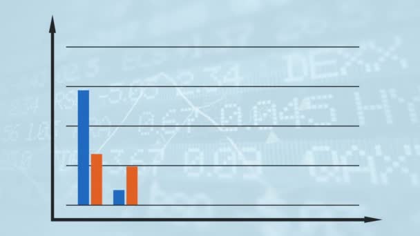 Gráfico Barras Gráfico Diagrama Animação — Vídeo de Stock