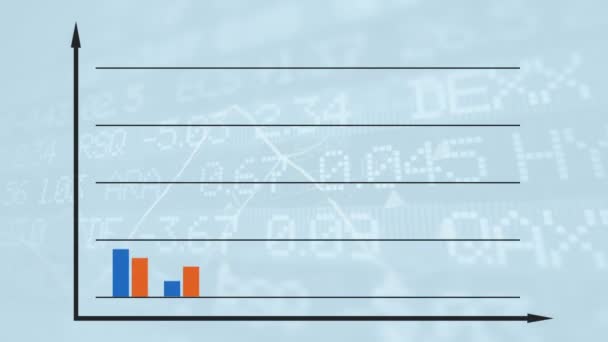 Çubuk Grafik Grafik Diyagram Animasyonu — Stok video