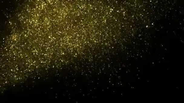 Gouden Confetti Vallen Animatie — Stockvideo