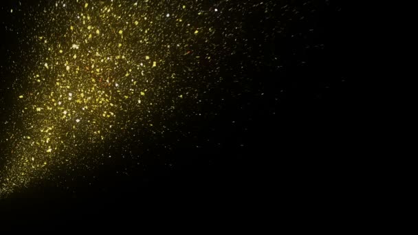 Gouden Confetti Vallen Animatie — Stockvideo