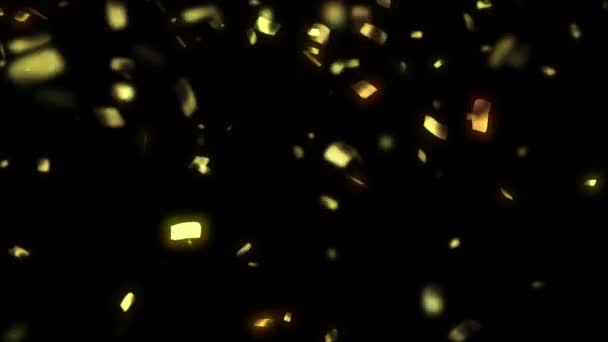 Animation de confettis de vacances tombant avec alpha mat 