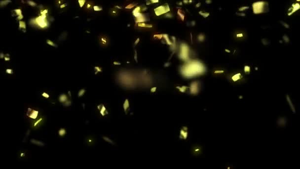 Animation de confettis de vacances tombant avec alpha mat 