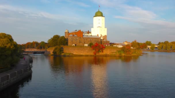 Torre Olafs Nel Castello Vyborg — Video Stock