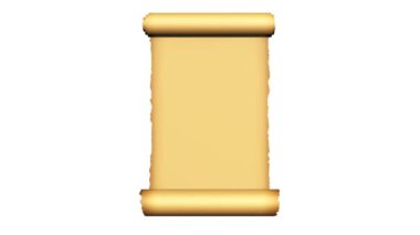 Eski parşömen rulosu, izole edilmiş