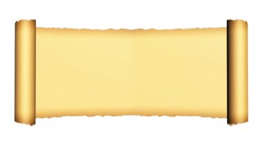 Eski parşömen rulosu, izole edilmiş