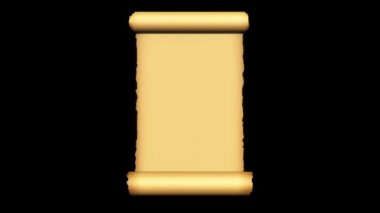 Eski parşömen rulosu, izole edilmiş