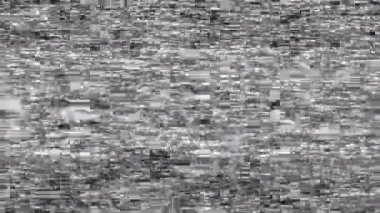 Kötü parazit, gürültü efektleri ve obje içeren klasik televizyon sinyali