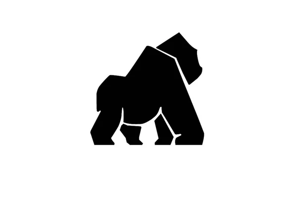 Orangutan black logo vector