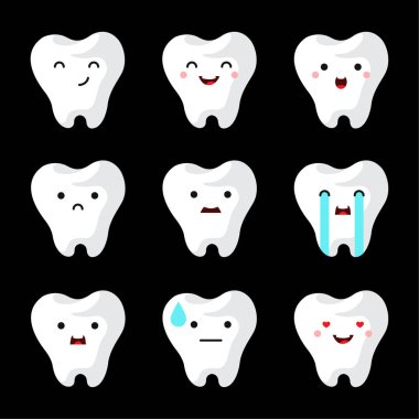 vektör paketi dişler gülümseme