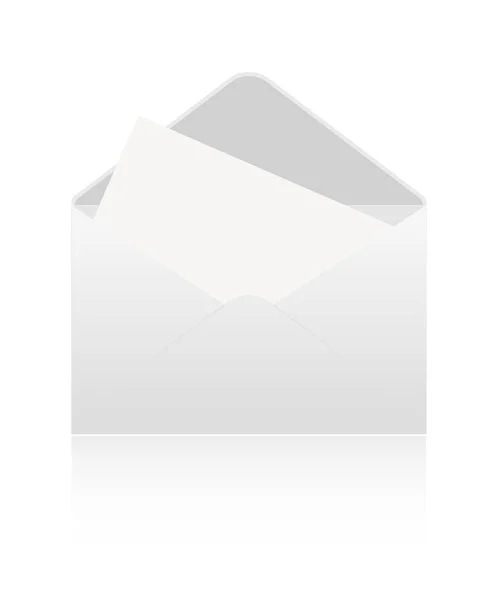 Livro Branco Envelope Aberto — Vetor de Stock