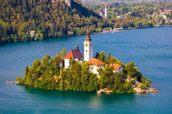 Amazing View Bled Lake Szlovénia Európa — Stock Fotó