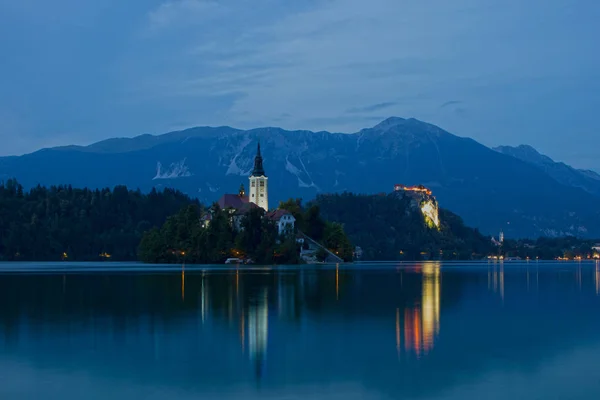 Vue Imprenable Sur Lac Bled Slovénie Europe — Photo