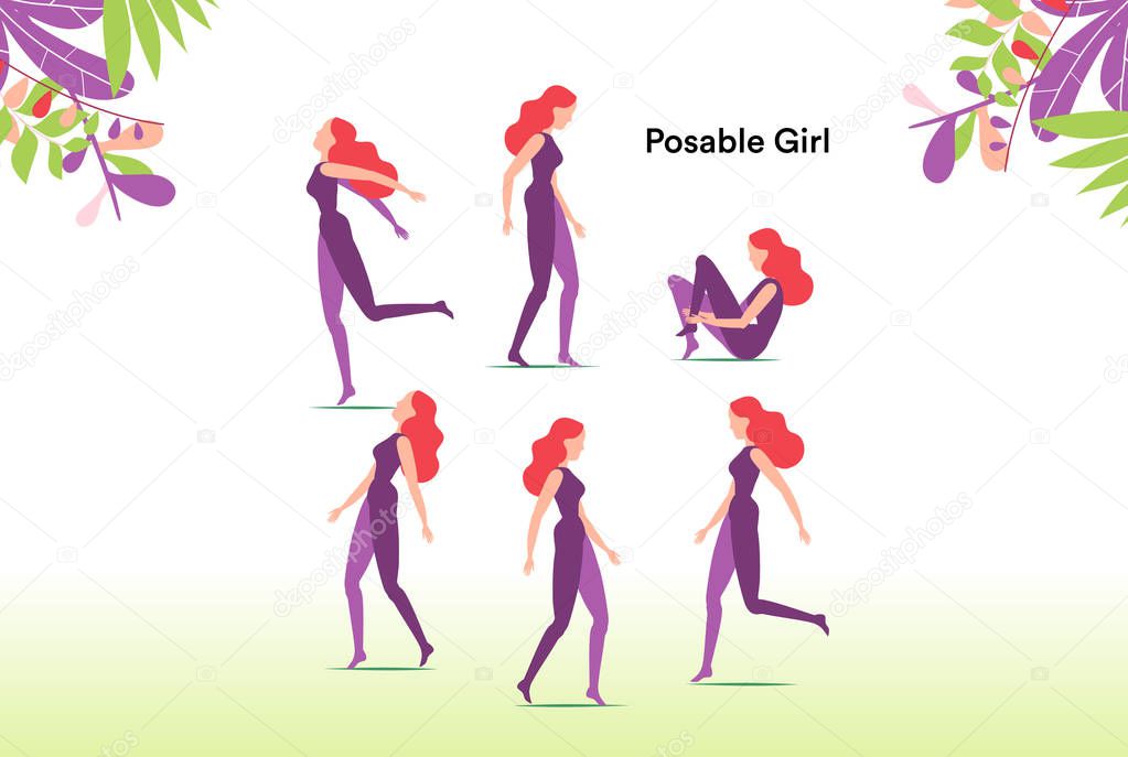 Posable Girl, posing her as you prefer