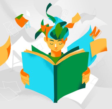 Adam bu onun Yaratıcılık Uyarıcı maddelerle ilgili bir kitap okuyor