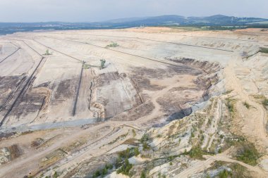 Kömür Maden endüstrisinin manzara havadan görünümü 