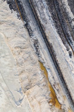 Kömür Maden endüstrisinin manzara havadan görünümü 