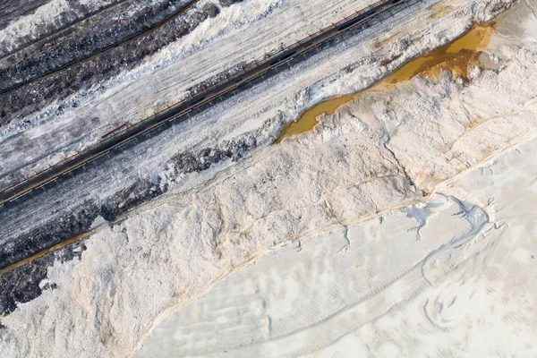 Vista Aérea Escénica Industria Minera Del Carbón — Foto de Stock