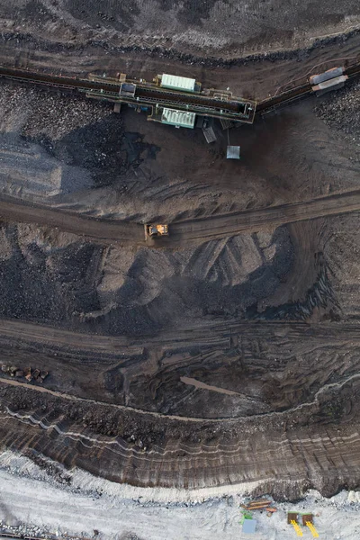 Kömür Maden Endüstrisinin Manzara Havadan Görünümü — Stok fotoğraf