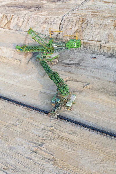 Vista Aérea Escénica Industria Minas Carbón Equipo Pesado Cantera —  Fotos de Stock