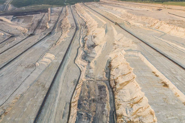 Vista Aérea Escénica Industria Minera Del Carbón — Foto de Stock