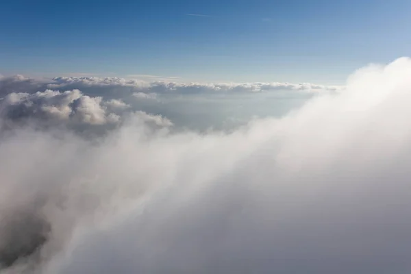 Vista Aérea Das Nuvens Céu Azul — Fotografia de Stock