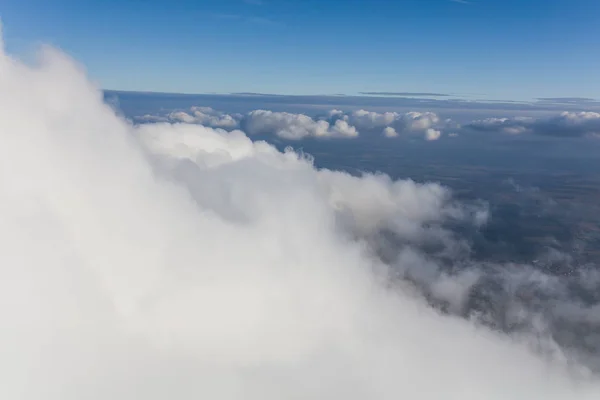 Vue Aérienne Des Nuages Ciel Bleu — Photo