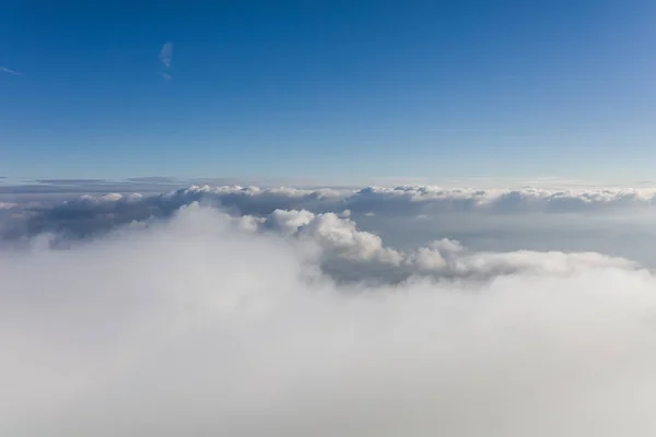 Vue Aérienne Des Nuages Ciel Bleu — Photo