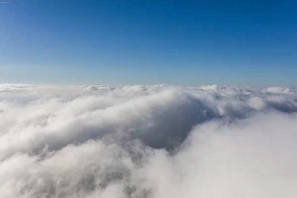 Vista Aérea Das Nuvens Céu Azul — Fotografia de Stock